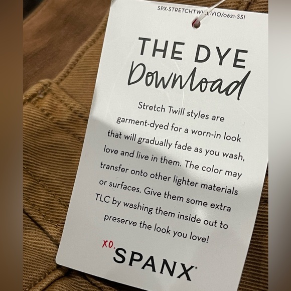 Spanx Stretch Twill Cargo Pant Honey Glow Size Medium Tall NEW - Picture 6 of 11